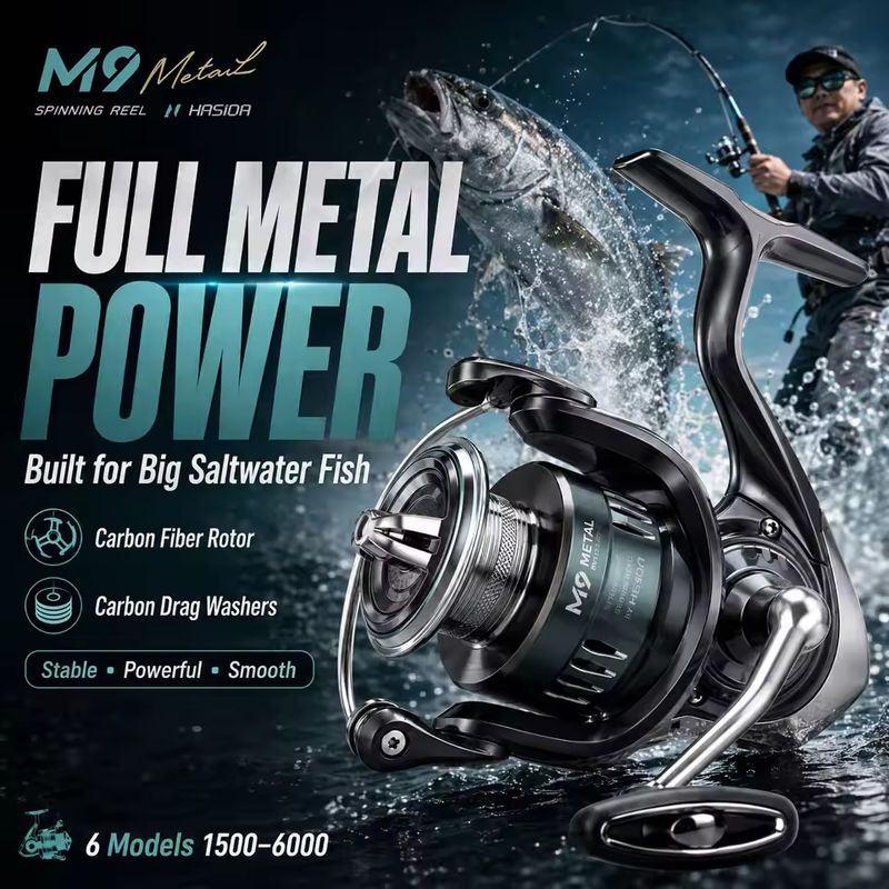 HASIDA M9 Spinning Reel Full M - огляд і ціна Fishing Boat Steering Wheel