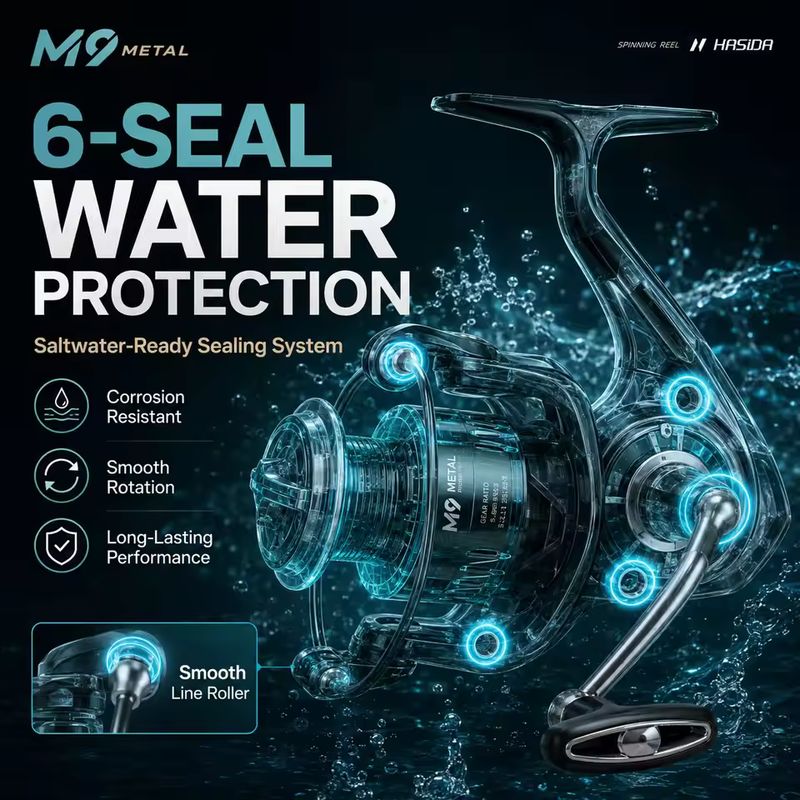 HASIDA M9 Spinning Reel Full M - огляд і ціна Fishing Boat Steering Wheel